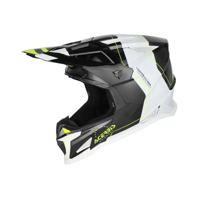Bukósisak T711 M fekete-fehér-fluo sárga