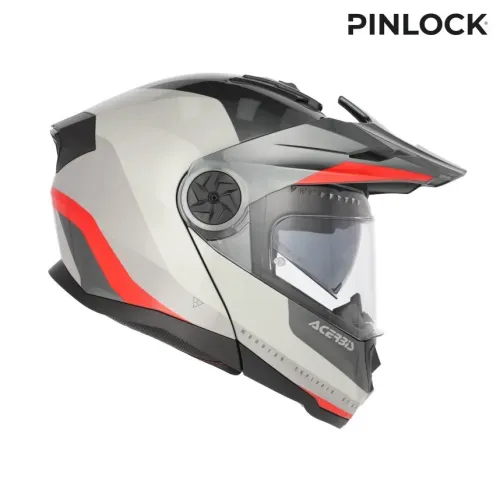 Bukósisak Rider Graphic L szürke-piros