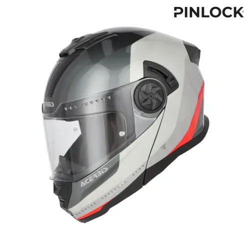 Bukósisak Rider Graphic S szürke-piros