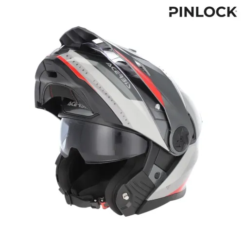 Bukósisak Rider Graphic XL szürke-piros