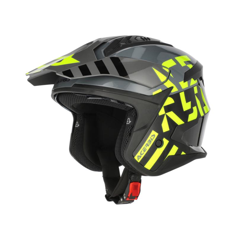 Bukósisak Jet Aria Evo Graphic M fekete-fluo sárga