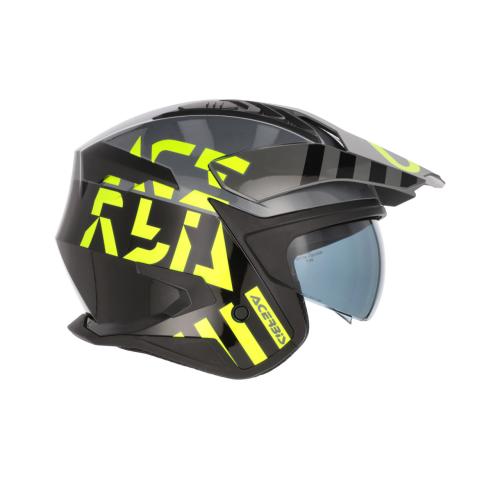 Bukósisak Jet Aria Evo Graphic M fekete-fluo sárga